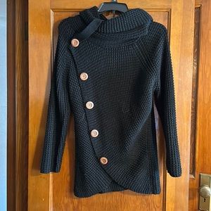 Black Button Up Sweater